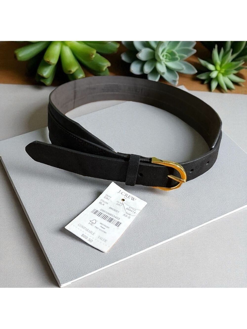 J.Crew-NWT Women’s black suede dress belt. XS-S 
Fits 27.5”-31.5” waist. New! - Picture 6 of 11
